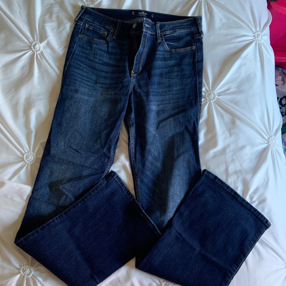 NWOT - Womens Hollister Jeans Mid-Rise Bootcut size 13 Long - Picture 3 of 5